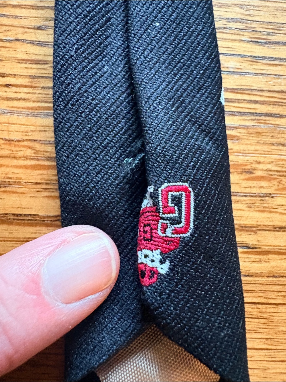 VTG Charing Cross Black UGA Bulldawg Dawg “G” #1 Patterned Men's Tie - Picture 12 of 12